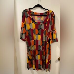 Elle Multicolor Geometric Print dress